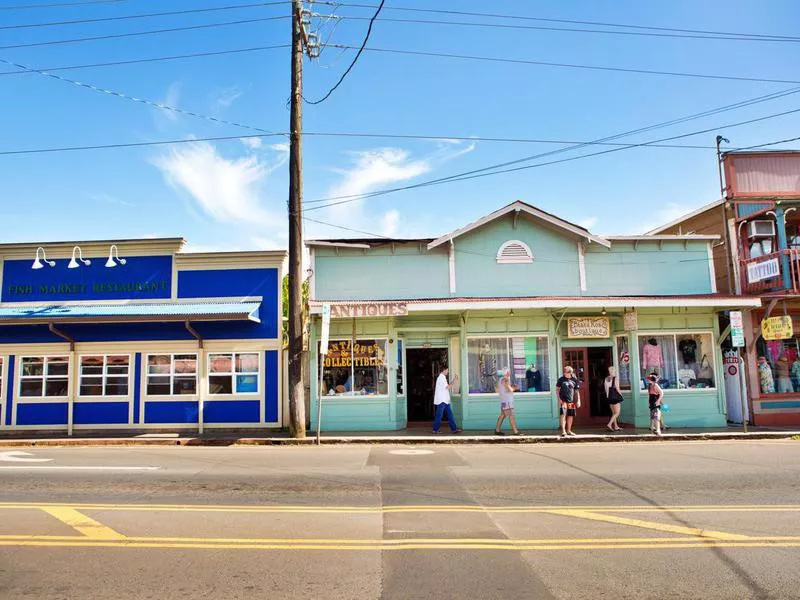 Downtown Paia in Maui, Hawaii