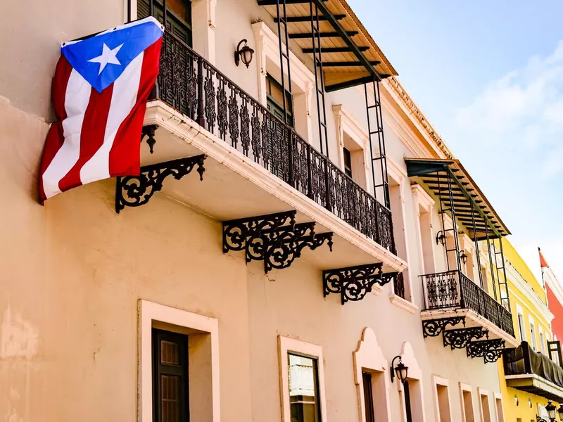 Colorful house facades of Old San Juan, Puerto Rico