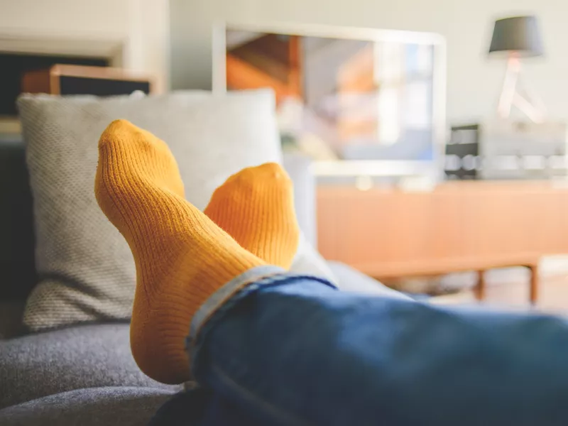 Lounging at home