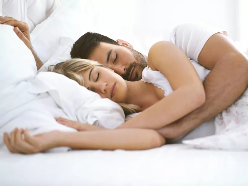 Couple cuddling