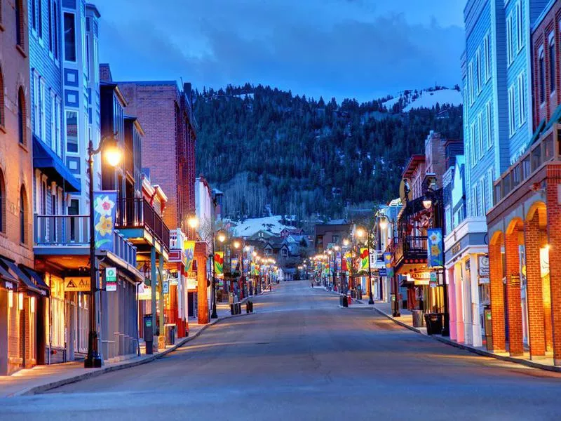 Park City, Utah at night