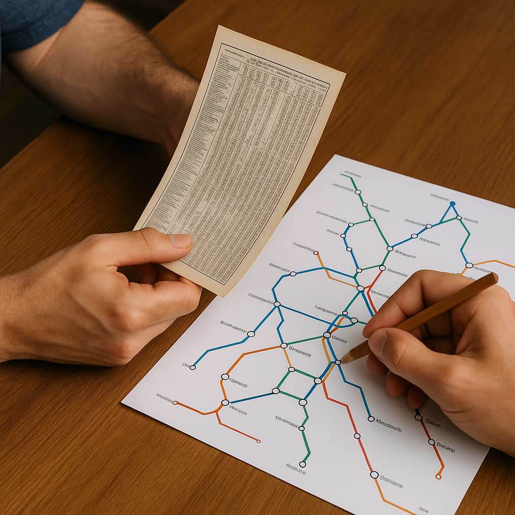 Start with the timetable, not the track line
