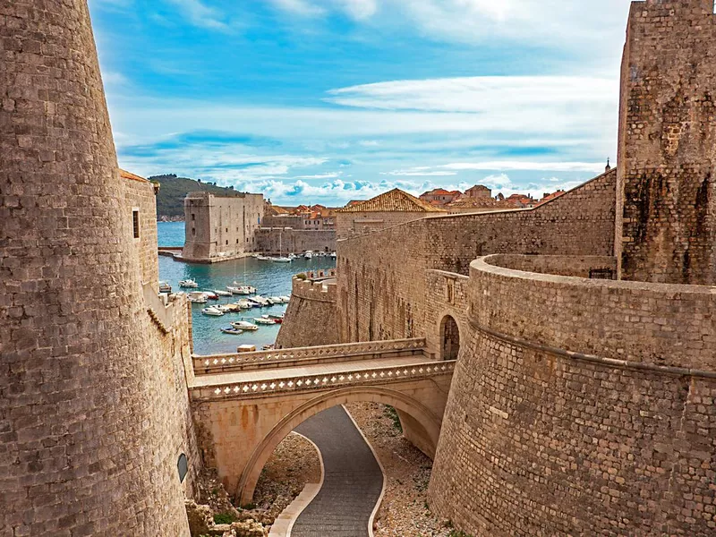 Old town and harbor of Dubrovnik, Croatia