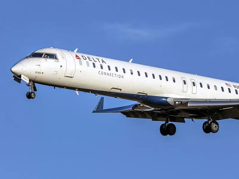 Delta Connection airplane in flight