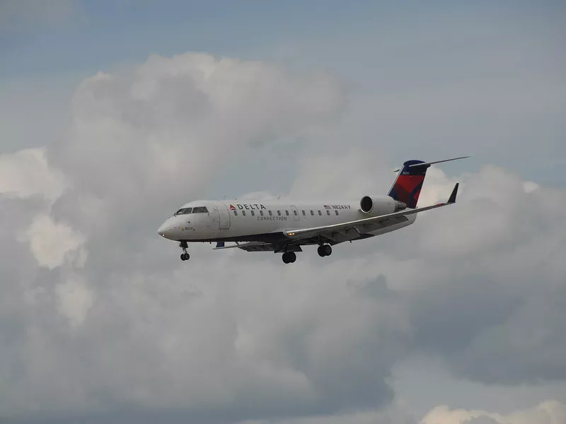 Delta Connection plane in the air