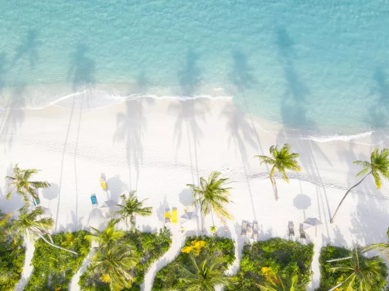 Secluded beach in the Maldives