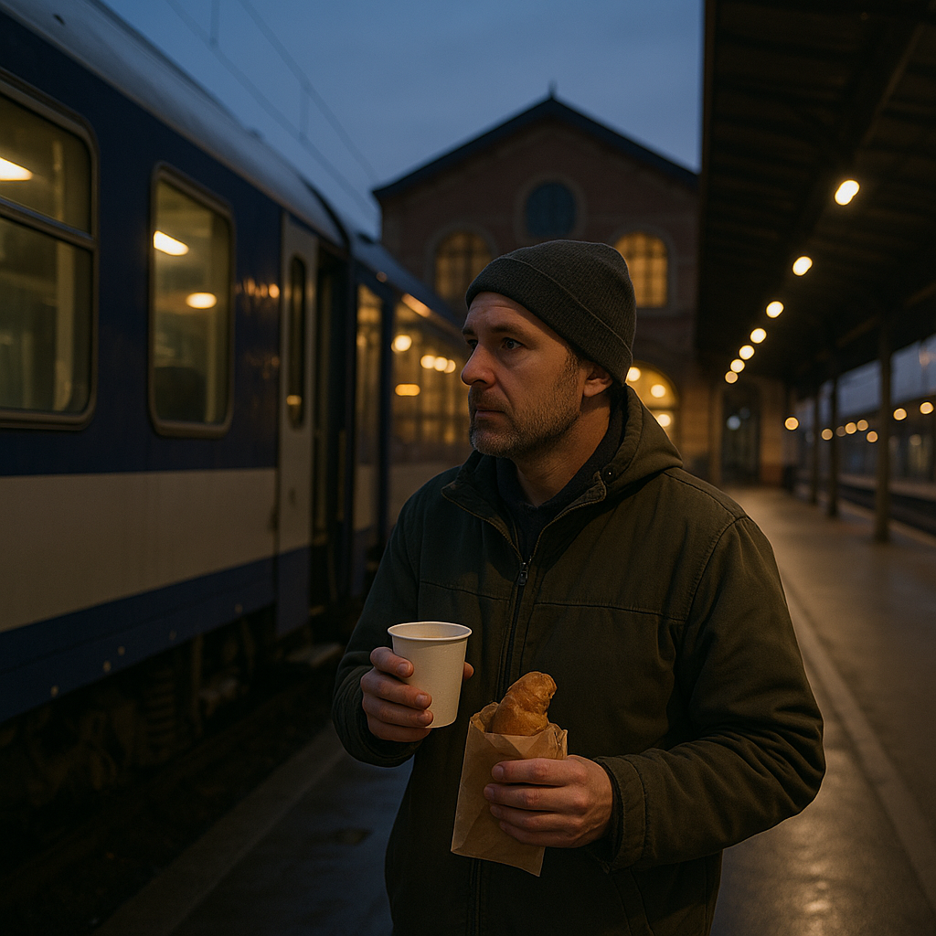 Pinpoint one pre-dawn platform for breakfast, not photos