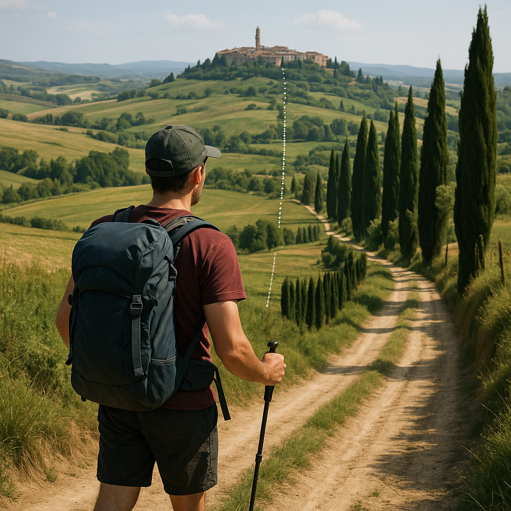 Follow the rhumb lines on the Via Francigena