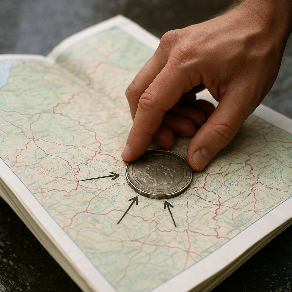 The coin-on-the-atlas trick for spotting imperial seams